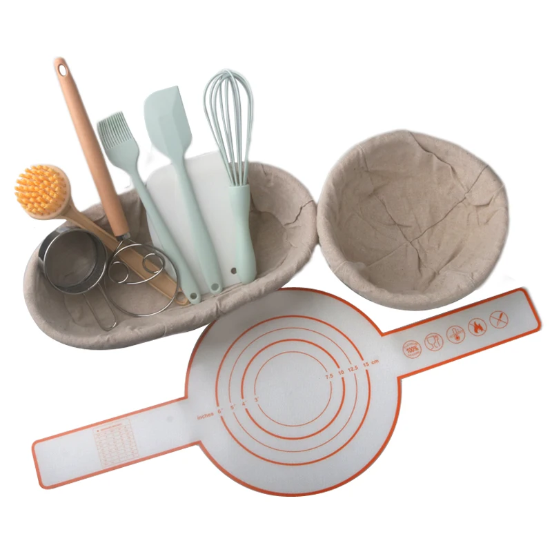 Кухонный баннетон и 8 шт. инструментов для выпечки корзина хлеба набор детской с