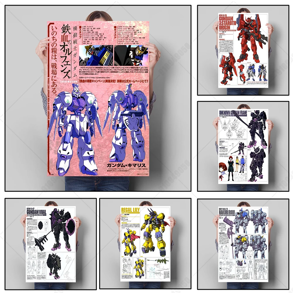

Mobile Suit Gundam Japan Anime Poster Canvas Painting Print Gundam Vual Hakurl Rodl Regal Lily Room Decoration Wall Art Cuadros