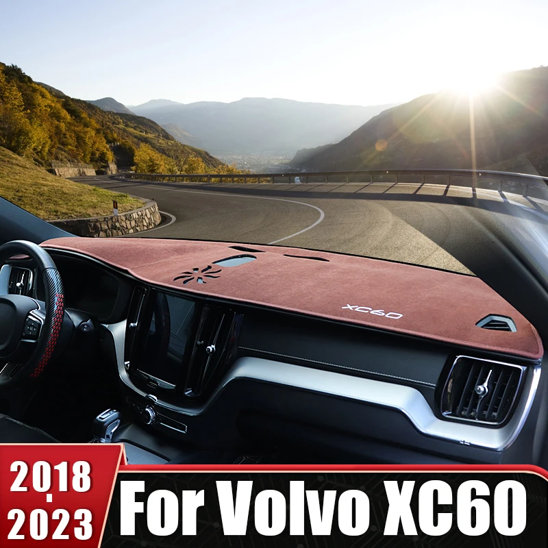 

For Volvo XC60 2018 2019 2020 2021 2022 2023 Car Dashboard Sun Shade Cover Mat Anti-UV Non-slip Pat Protector Carpet Accessories