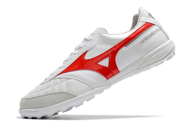 Original Mizuno Creation MORELIA TF M8 Men's Sports Shoes Mizuno Outdoor Sneakers White/Red Color Size Eur 40-45
