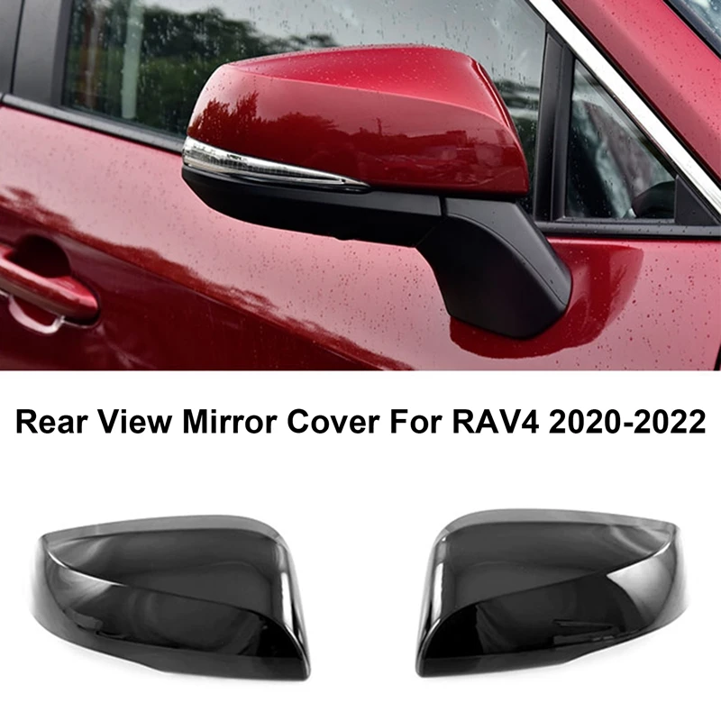 

Carbon Fiber Car Rear View Door Wing Mirror Side Mirror Cover Caps Shell Case For Toyota RAV4 2020-2022