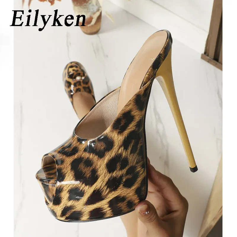 

Eilyken Fashion Extreme Open Toe Platform Slippers Women Summer Stiletto Heels Sandals Club Ladies Sliders Zapatos Mujer