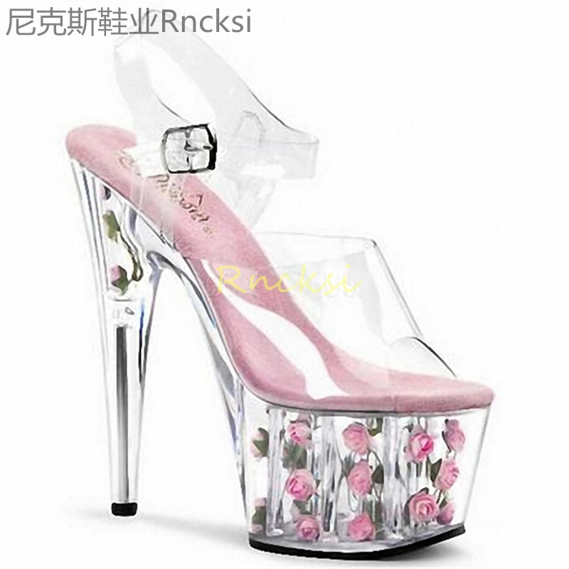 Сандалии на высоком каблуке 17 см женские туфли туфли-шпильки и сексуальные новые