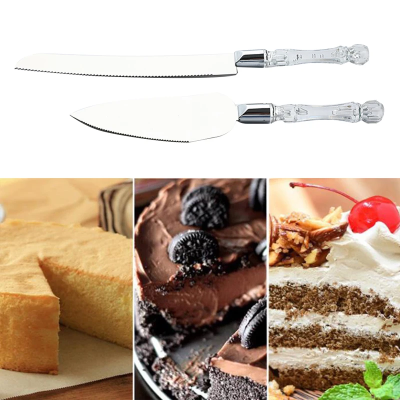 

2Pcs Stainless Steel Cake Shovel Set Bread Pizza Knife Dessert Baking Tool