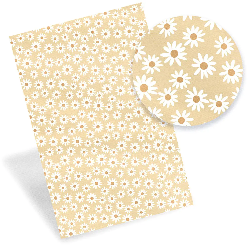 Виниловая ткань А4 с хризантемой из искусственной кожи 22 х30 см | Дом и сад