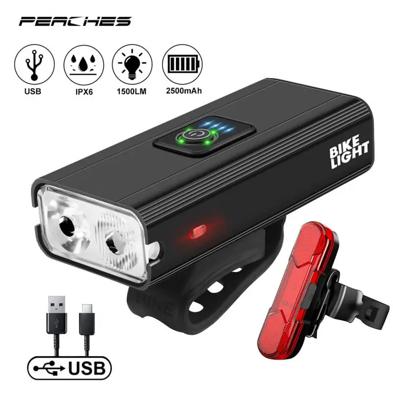 

Передний светодиодный фонарь T6 для горного велосипеда с зарядкой от USB, 1000 лм