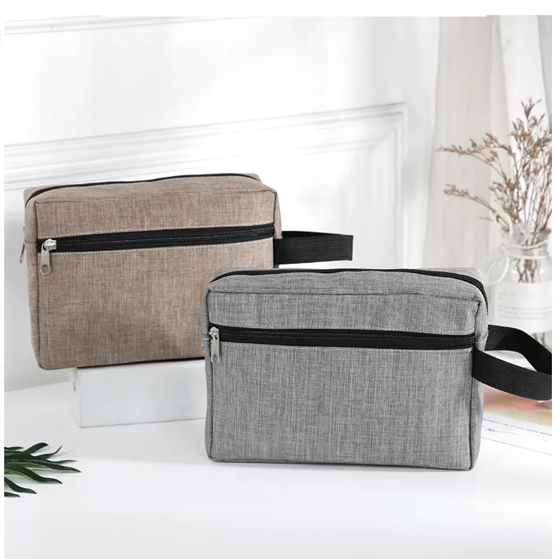 

4Colors Zipper Large Capacity Travel Cosmetic Bag Double Layer Waterproof Cosmetic Makeup Brush Storage Makeup Tools Accessories