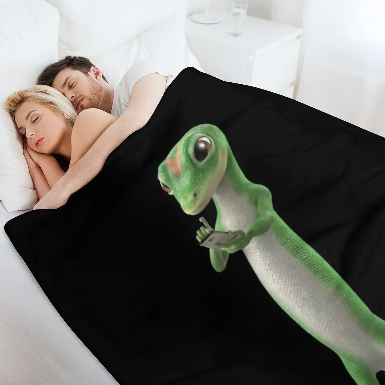 Мужская футболка Geico Gecko трендовое одеяло с графическим рисунком мягкое большое