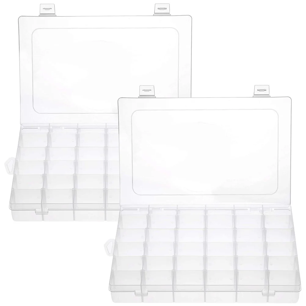 

Box Organizer Storage Case Craft Jewelry Travel Bead Boxes Container Screw Divided Beading Tackle Item Containers Beads Clear