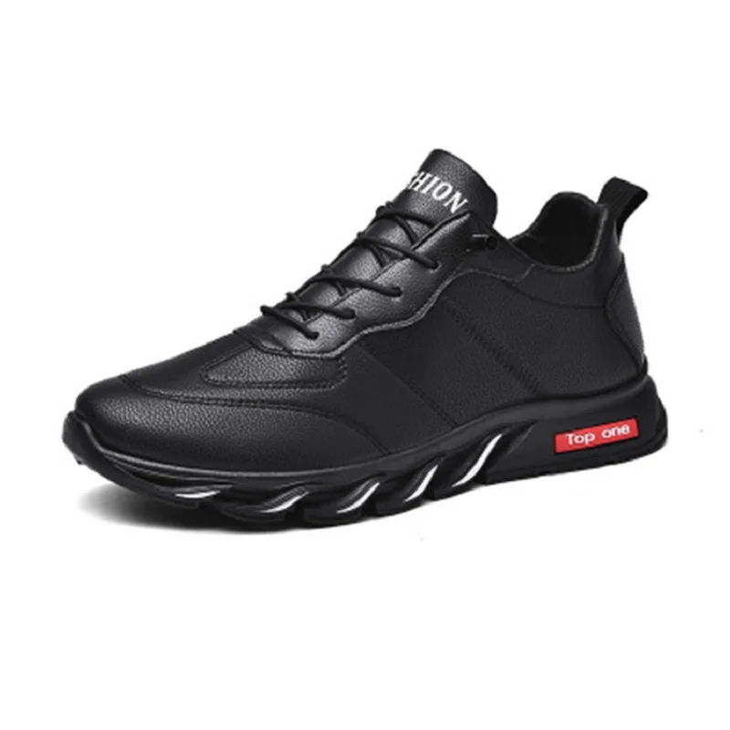 

Autumn and Winter New Men's Casual White Shoes Light Bottom Soft Surface Non-slip PU Men's Casual Shoes Heightening Shoes