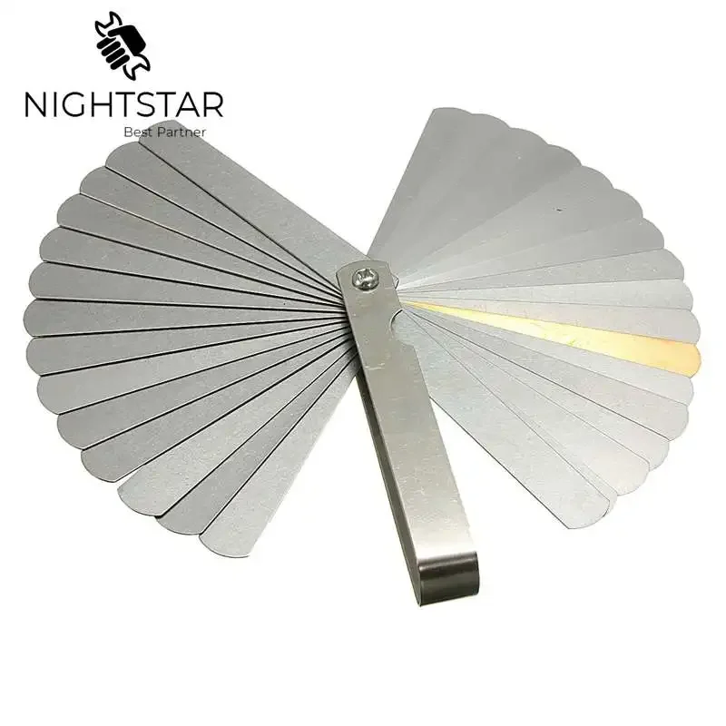 32 лопасти Метрическая толщина Gage Set Tappet клапан щупа Манометр/метрический с латунным измерительным диапазоном 0,04 мм-0,88 мм