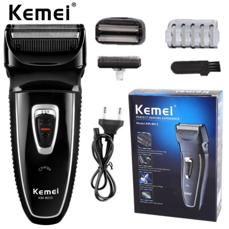 KEMEI 2 Heads Electric Shaver Rechargeable Reciprocating Electronic Shaving Machine Rotary Hair Trimmer Face Care Razor KM-8013
