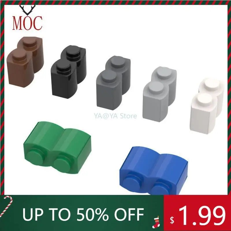 

10pcs Technical Buildings Blocks 30136 Brick Modified 1 x 2 with Log Profile Brick Collection Bulk Modular GBC Toy For