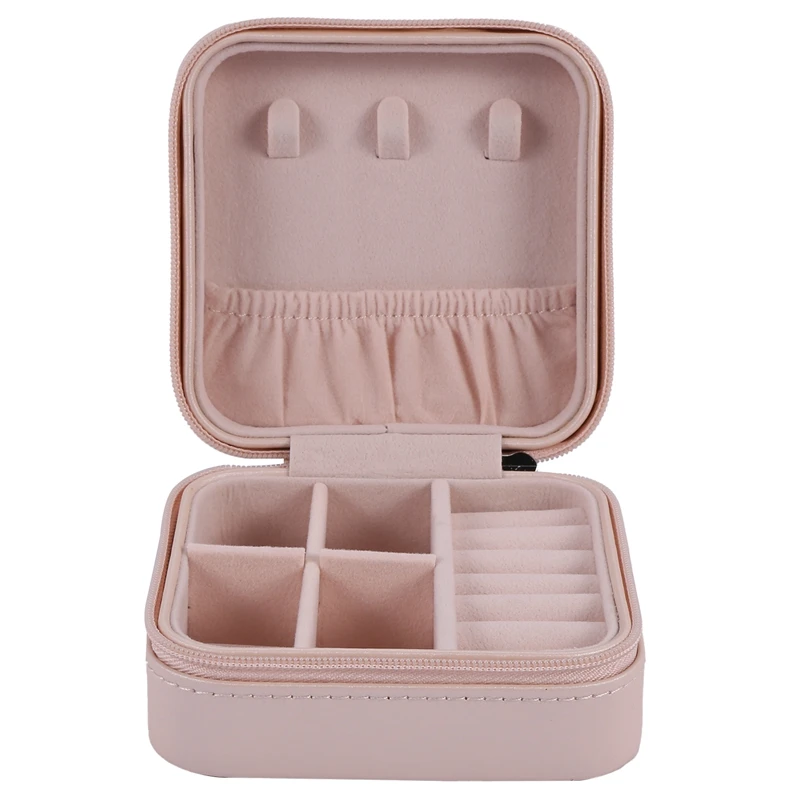 

Portable Jewelry Box Zipper PU Storage Organizer Jewelry Holder Packaging Display Travel Jewelry Case Gift Boxes For Women