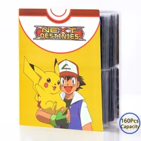 anime 160pcs small pokemon album letters card map protector book gx folder holder pikachu notebook display binder storage gifts