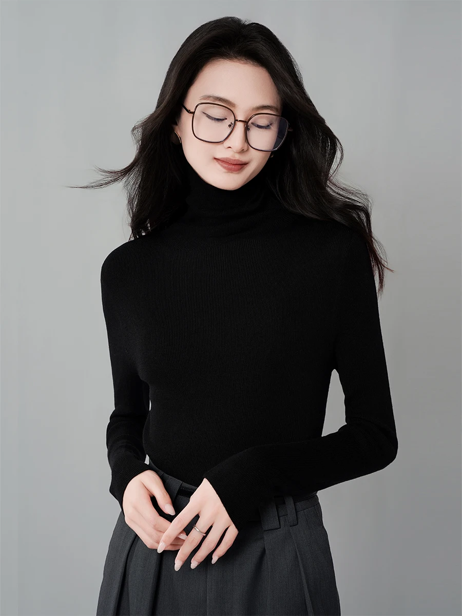 Achu сложенный тон коричневый ворсовый воротник облегающий вязаный женский мягкий