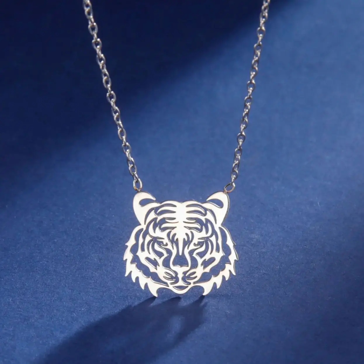 LIKGREAT модные ожерелья с подвеской в виде тигра и животного из нержавеющей стали