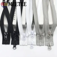 meetee 8 resin zippers 1520cm close end 60 500cm open end long auto lock zip for coat bags tent zipper repair sewing supplies