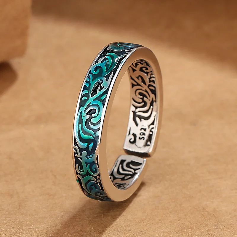 Серебряный браслет для мужчин и женщин в стиле панк готика винтажное открытое