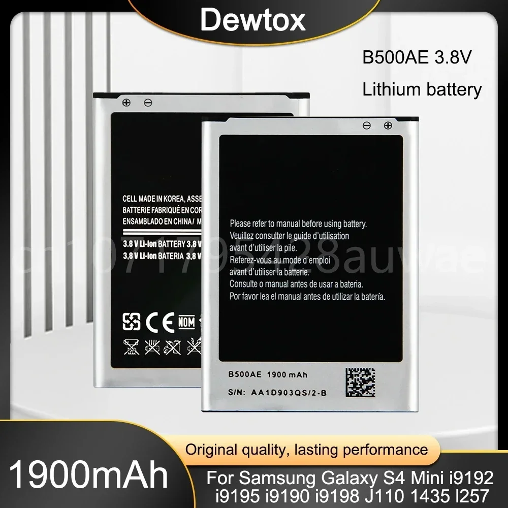 Высокое качество 1900 мАч 3 8 В B500AE B500BE аккумуляторы для телефонов Samsung Galaxy S4 Mini GT-i9190