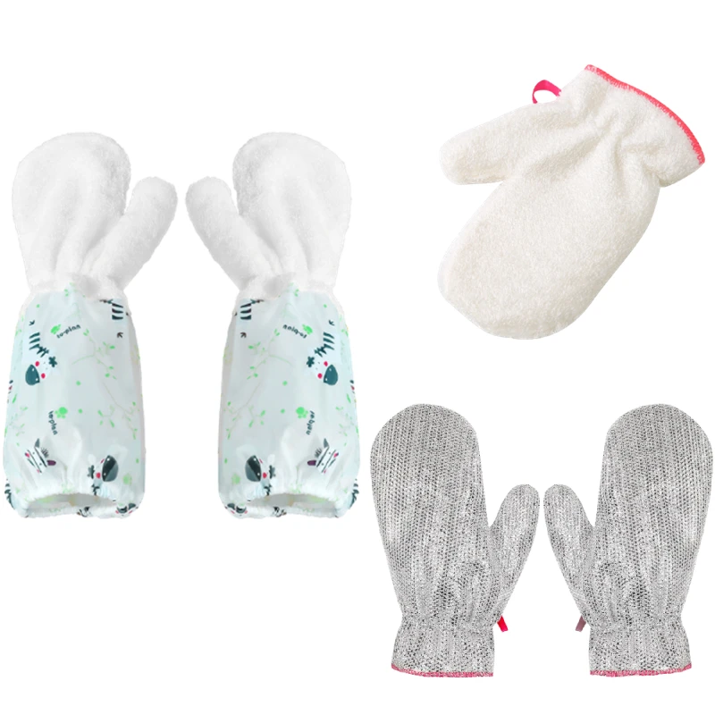 

1 Pair Kitchen Cleaning Waterproof Gloves Bamboo Fiber Dishwashing Gloves Household Non-oily Washing Artifacts Home Accessories