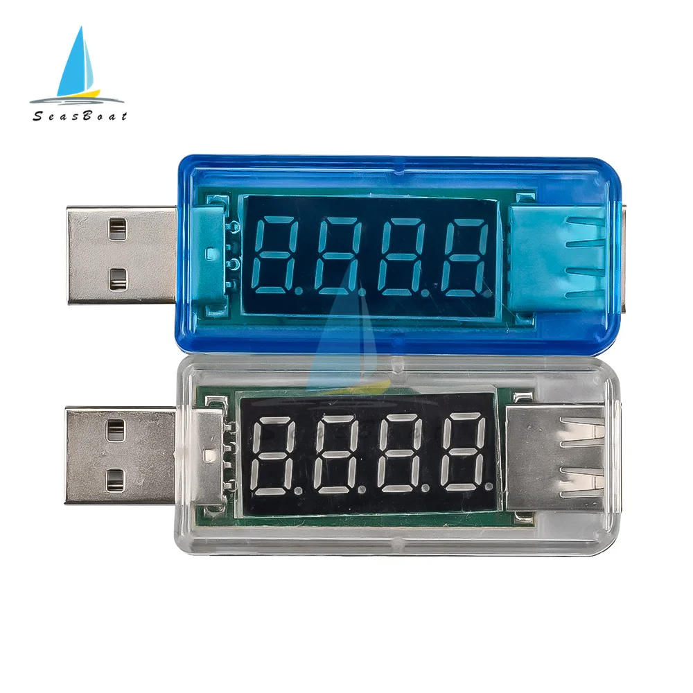 

Digital USB Mobile Power Charging Current Voltage Tester Meter Mini USB Charger Doctor Voltmeter Ammeter Turn Transparent