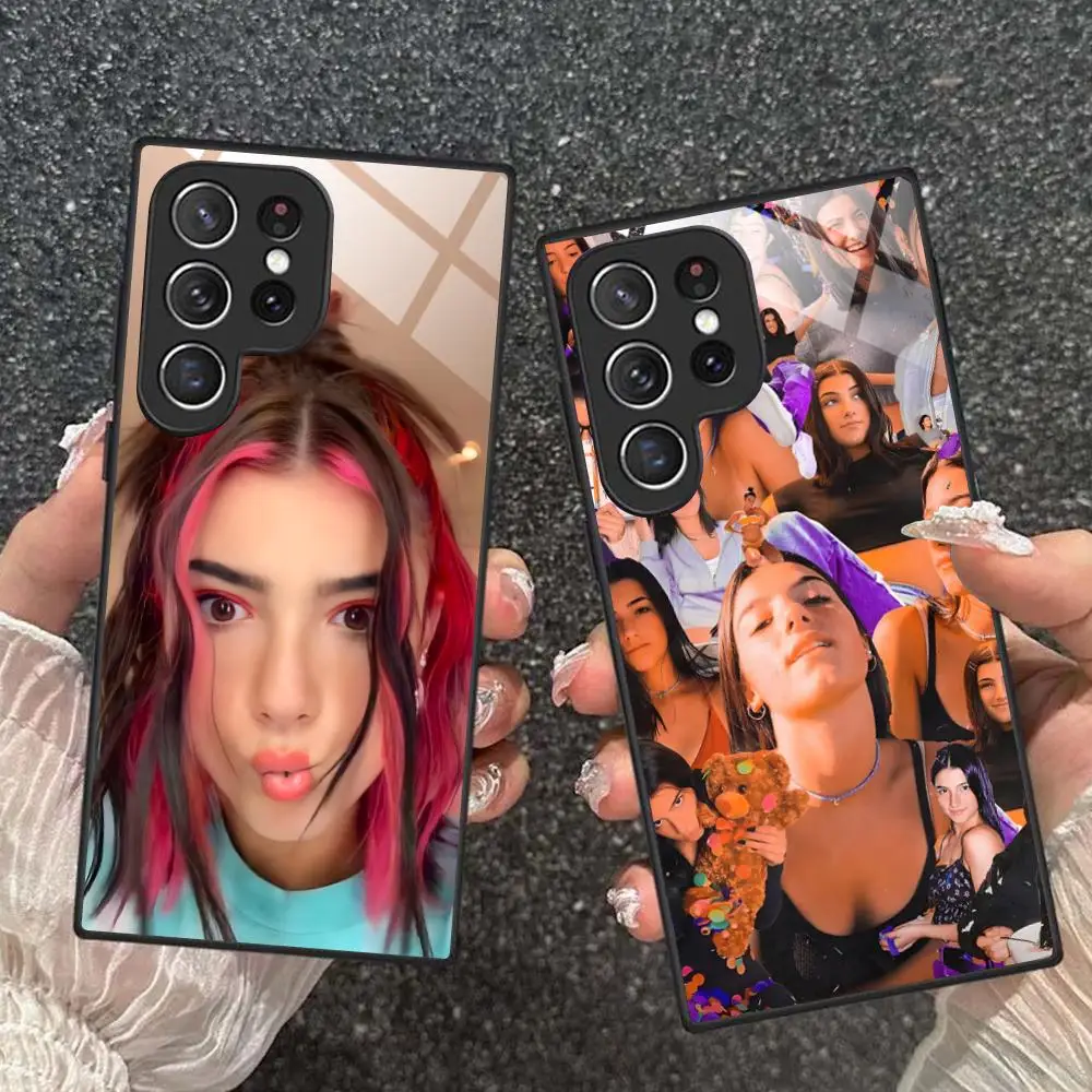 Фото Чехол для телефона Charli Damelio для Samsung Galaxy A56 55 54 53 52 51 36 35 34 23 16 15 5G, защитный стеклянный чехол №1