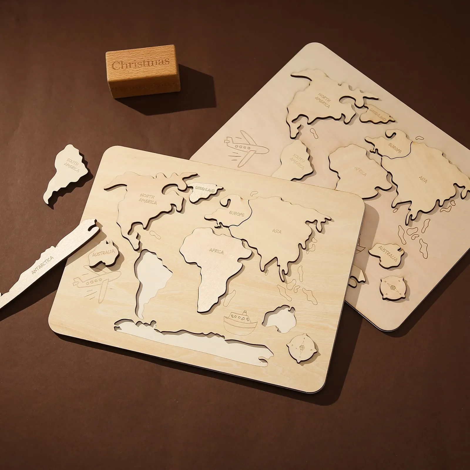

1Set Wooden World Map Continents Puzzle Toys Montessori Toys For Kids Child Games Boys Girls Early Educational Toys Kids Gifts