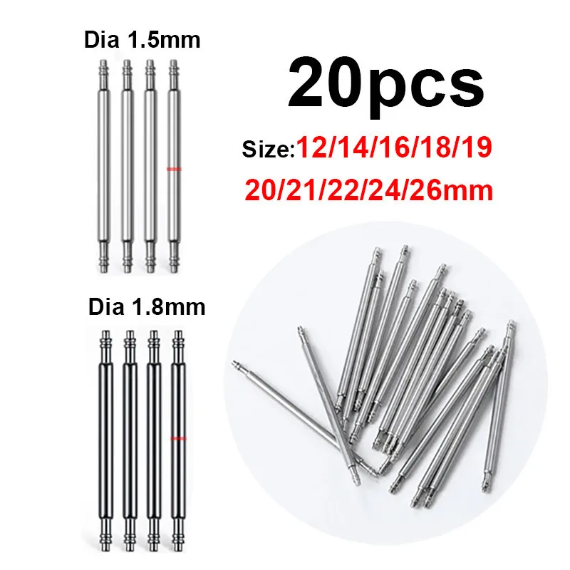 Пружинный штифт для соединения часов, из нержавеющей стали, 12-24 мм ...