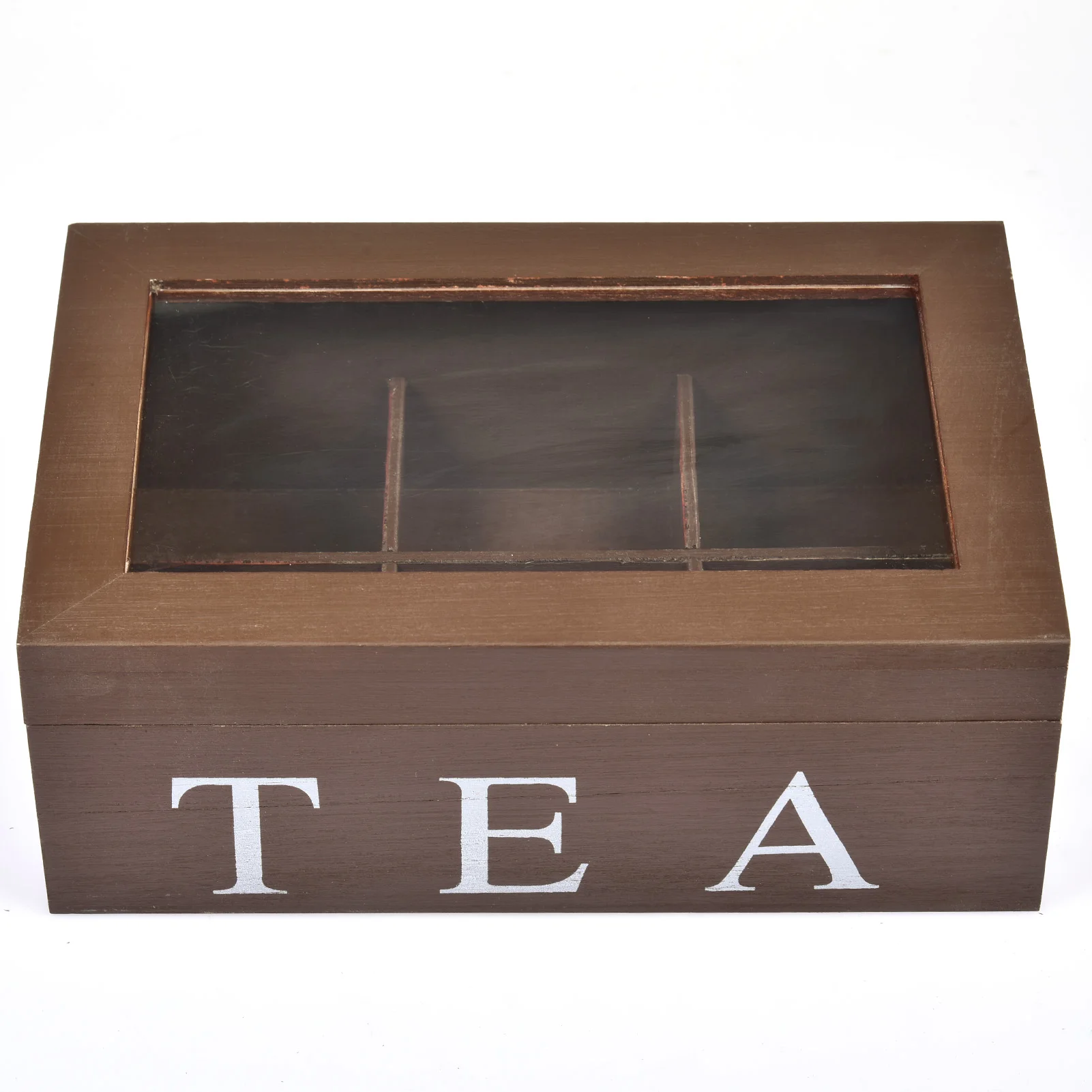 

Wooden Tea Bag Jewelry Organizer Chest Storage Box 6 Compartments Tea Box Organizer Wood Sugar Packet Container