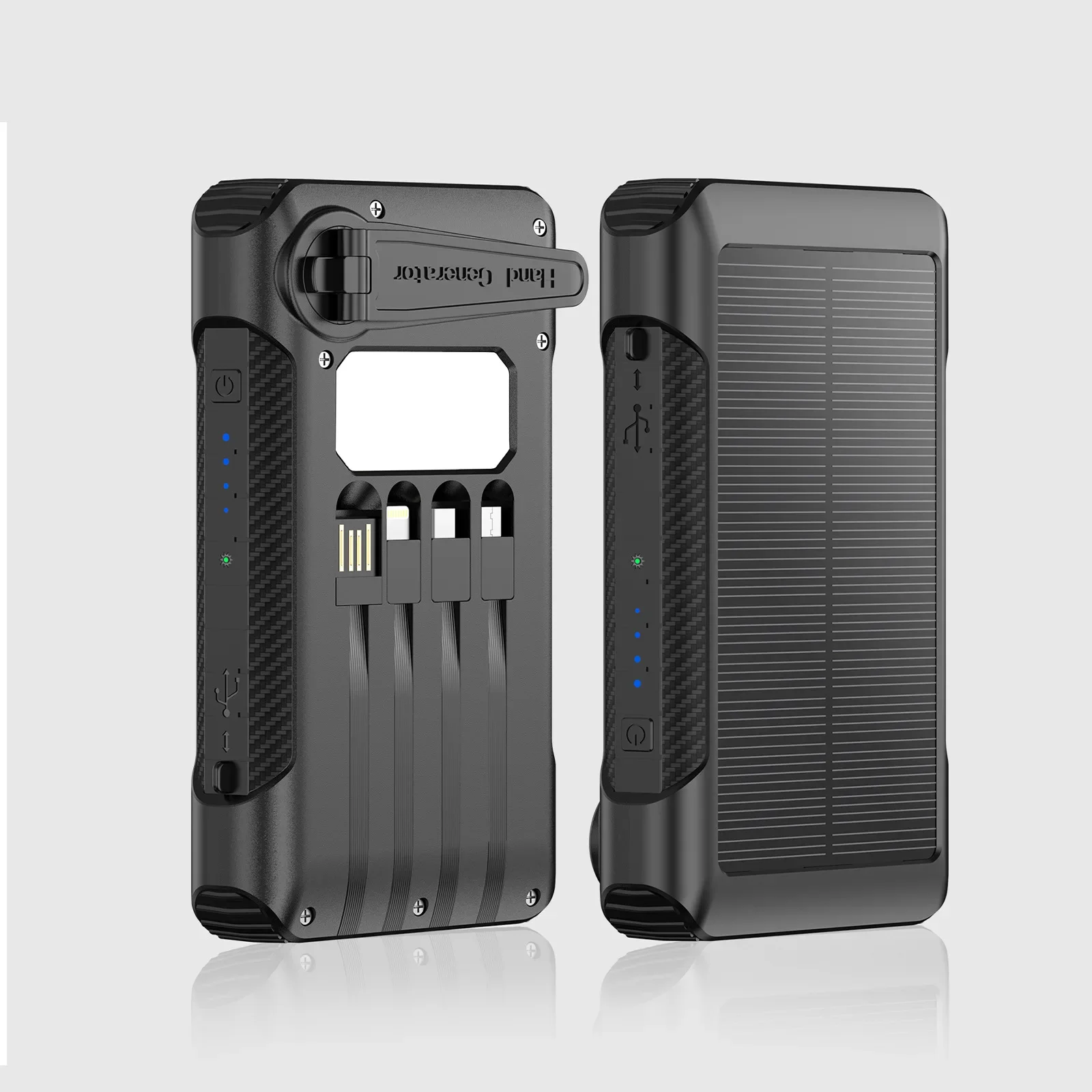 

10000 mAh Portable Solar Power Bank QC3.0 PD 22.5W Fast Charger External Battery Pack Poverbank For iPhone 14 13 Xiaomi Huawei