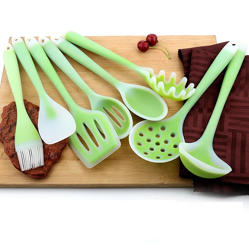 

Набор силиконовых кухонных принадлежностей, кухонная утварь, антипригарная кухонная утварь лопатка черпак, набор кухонных принадлежносте...
