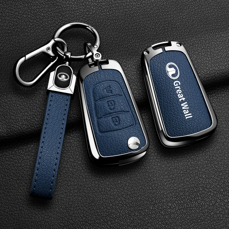 Кожаный чехол для ключей с дистанционным управлением из цинкового сплава Great Wall