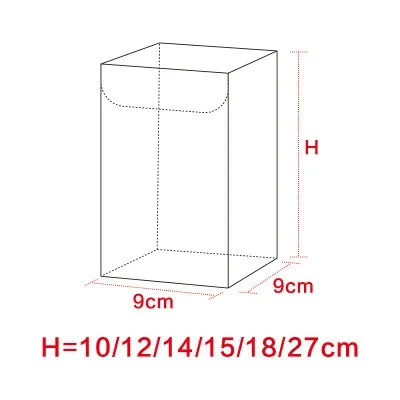20 шт./лот Новое поступление прозрачная коробка из ПВХ 9*9*В см прямоугольная для