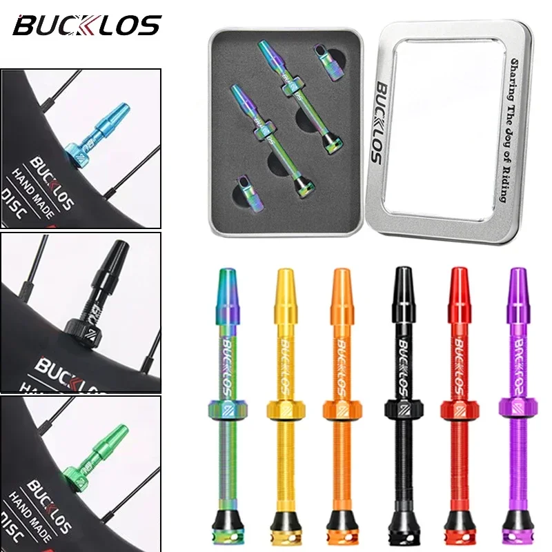 BUCKLOS велосипедный клапан бескамерный 40 мм шток Presta дорожный MTB велосипед 60
