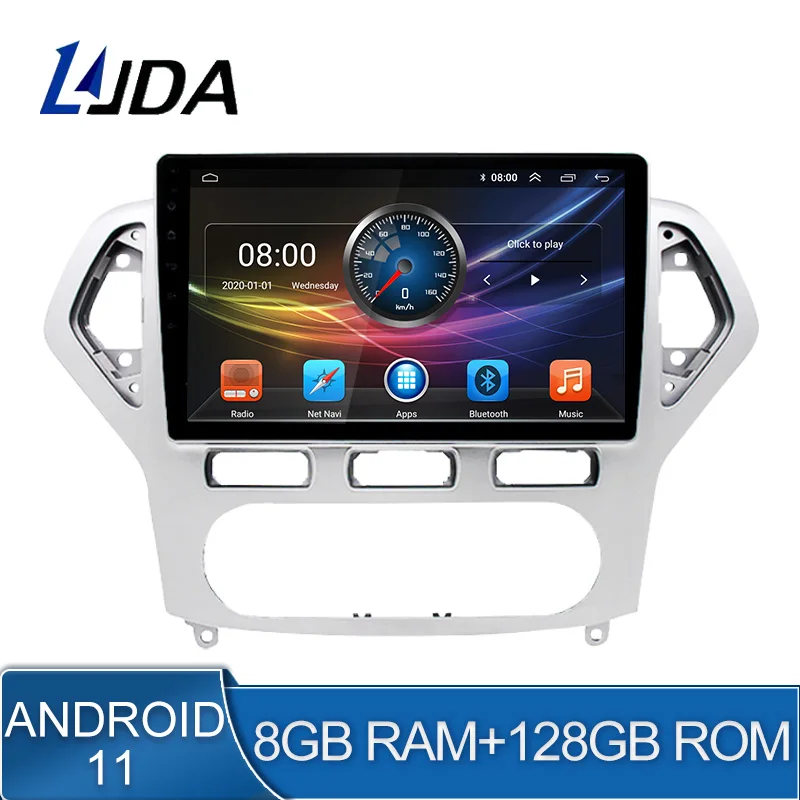 

Автомобильный радиоприемник для Ford Mondeo 2007-2010 AC Octa Core Android 11 автомобильный DVD GPS навигатор мультимедийный проигрыватель Deckless Car Stereo WIFI