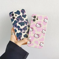 hello kitty cute case for iphone 11 13 7 8p x xr xs xs max 11 12pro 13 pro max 13 promax 2022 cartoon cute soft shell phone case
