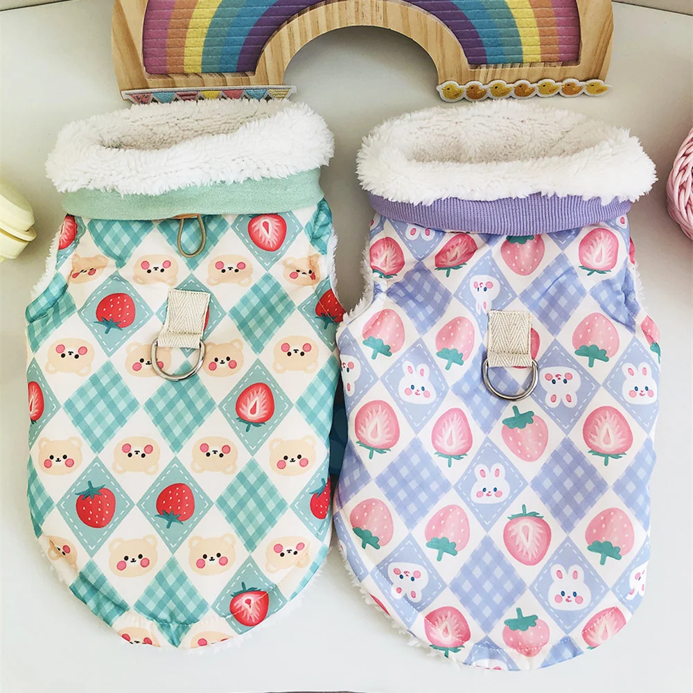 

Pet Clothes Autumn Winter Warm Vest Cat Fashion Wool Sweater Small Dog Sweet Coat Puppy Cute Thick Shirt Chihuahua Bulldog Pug