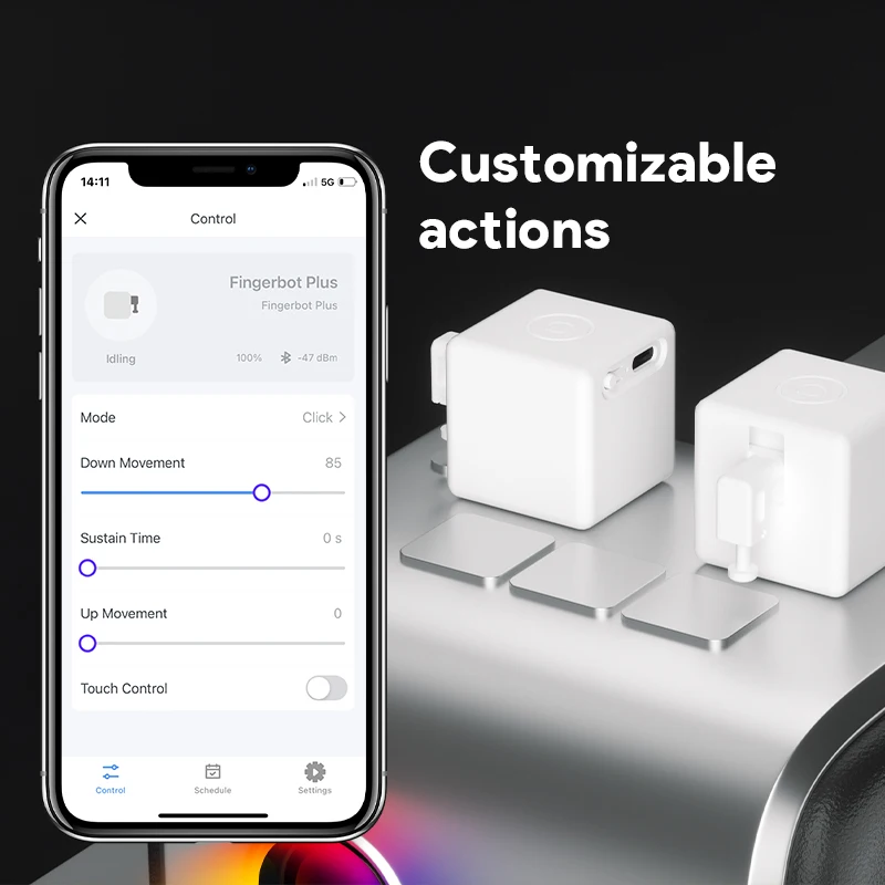 Фото Tuya Smart Touch Finger Robot ZigBee 3.0 Заряжаемый переключатель Кнопка Толкатель Бот Дистанционное управление Поддержка приложения Alexa Google Home Alice №5