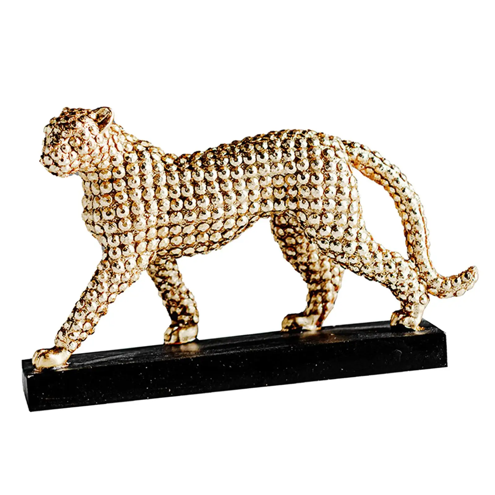 

Статуэтка гепарда из смолы, Реалистичная Уникальная забавная скульптура животного для дома, офиса, полка, украшение для приборной панели ав...