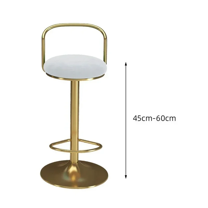 Золотые барные стулья для кухонной мебели скандинавский роскошный тканевый