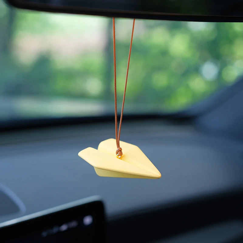 Бумажный автомобильный шарм в виде самолета бумажный кулон ароматический