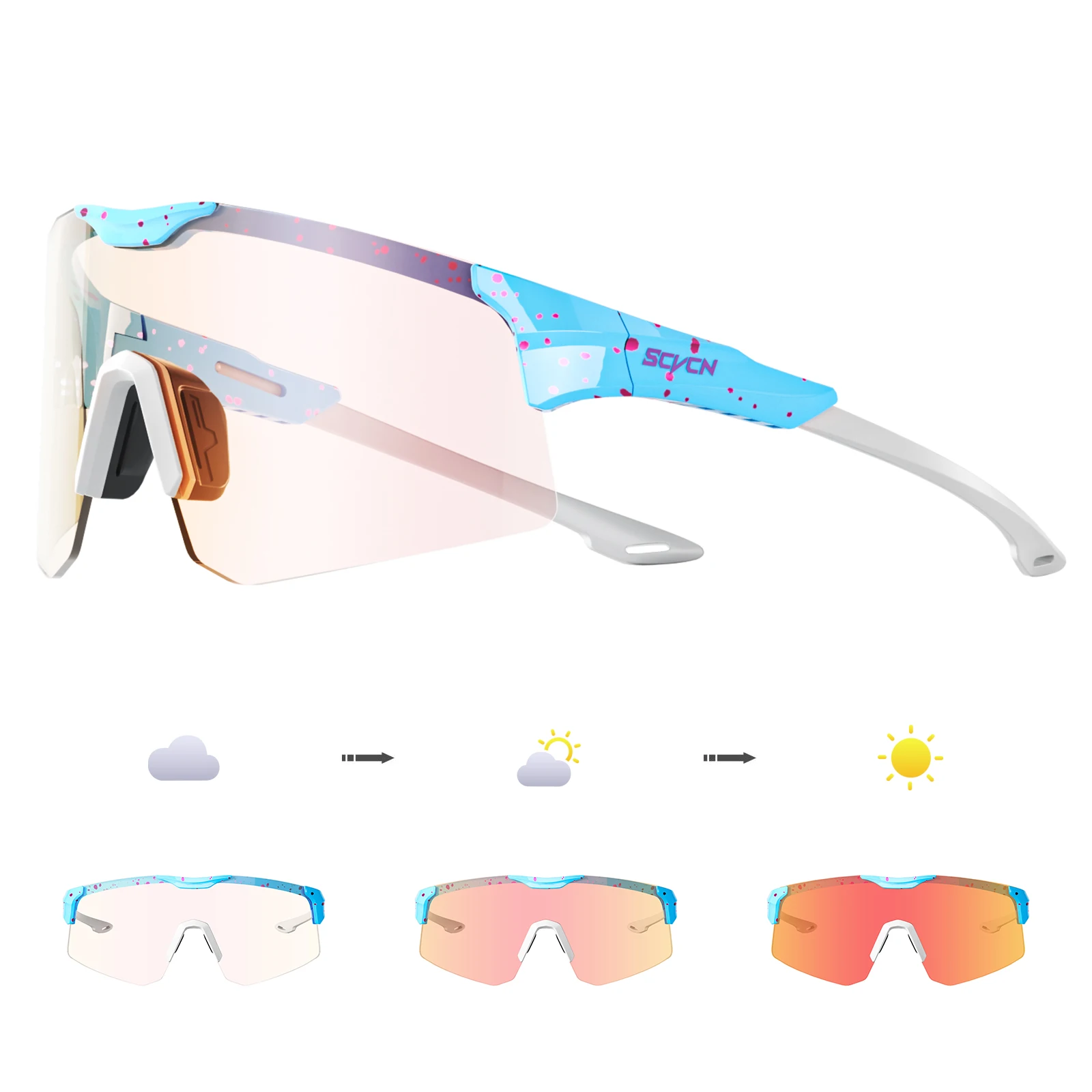 SCVCN унисекс фотохромные велосипедные солнцезащитные очки с защитой UV400