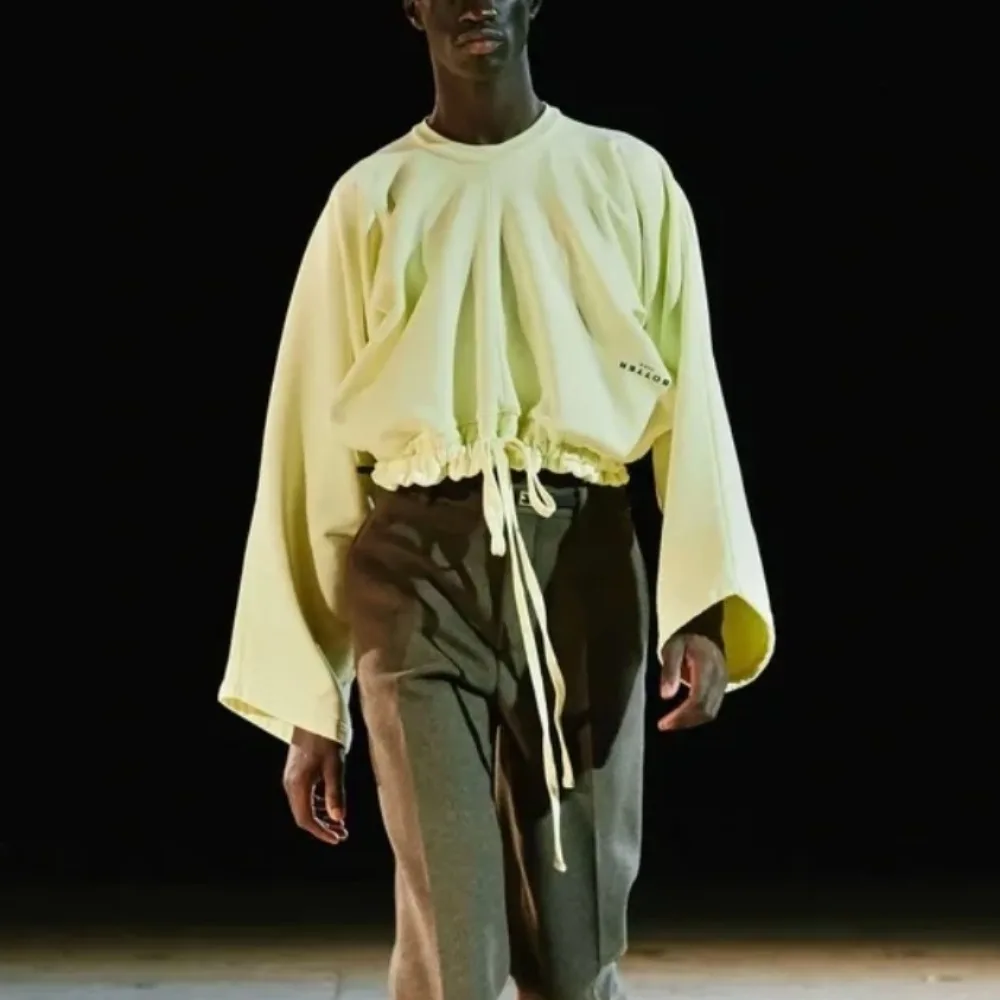 NIGO MR простая толстовка с круглым вырезом на шнурке свободные толстовки длинными