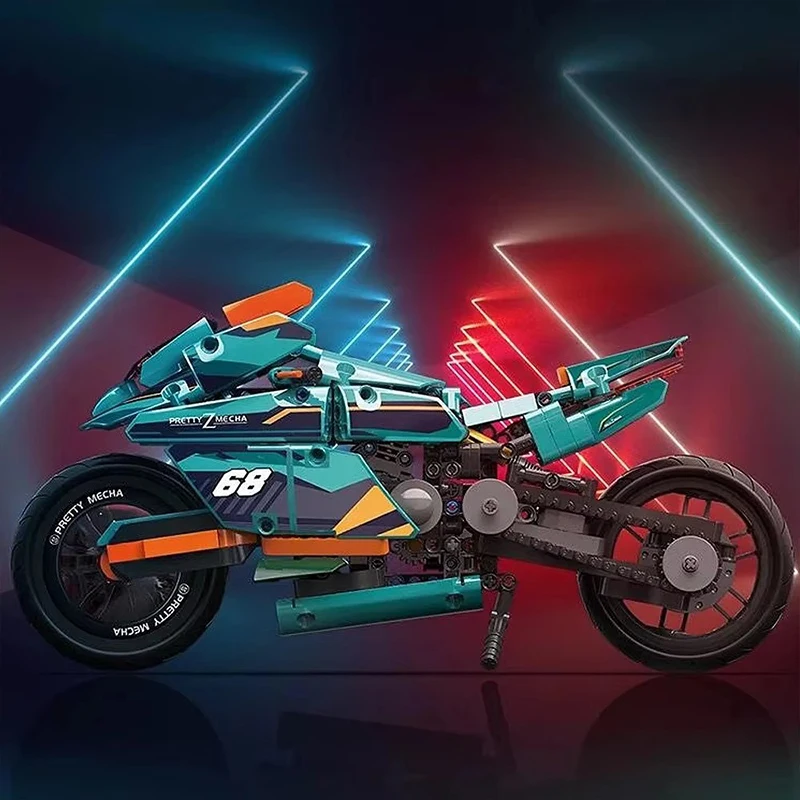 Техническая кибер-игра 2077 мотоцикл MOC строительный блок моторный автомобиль