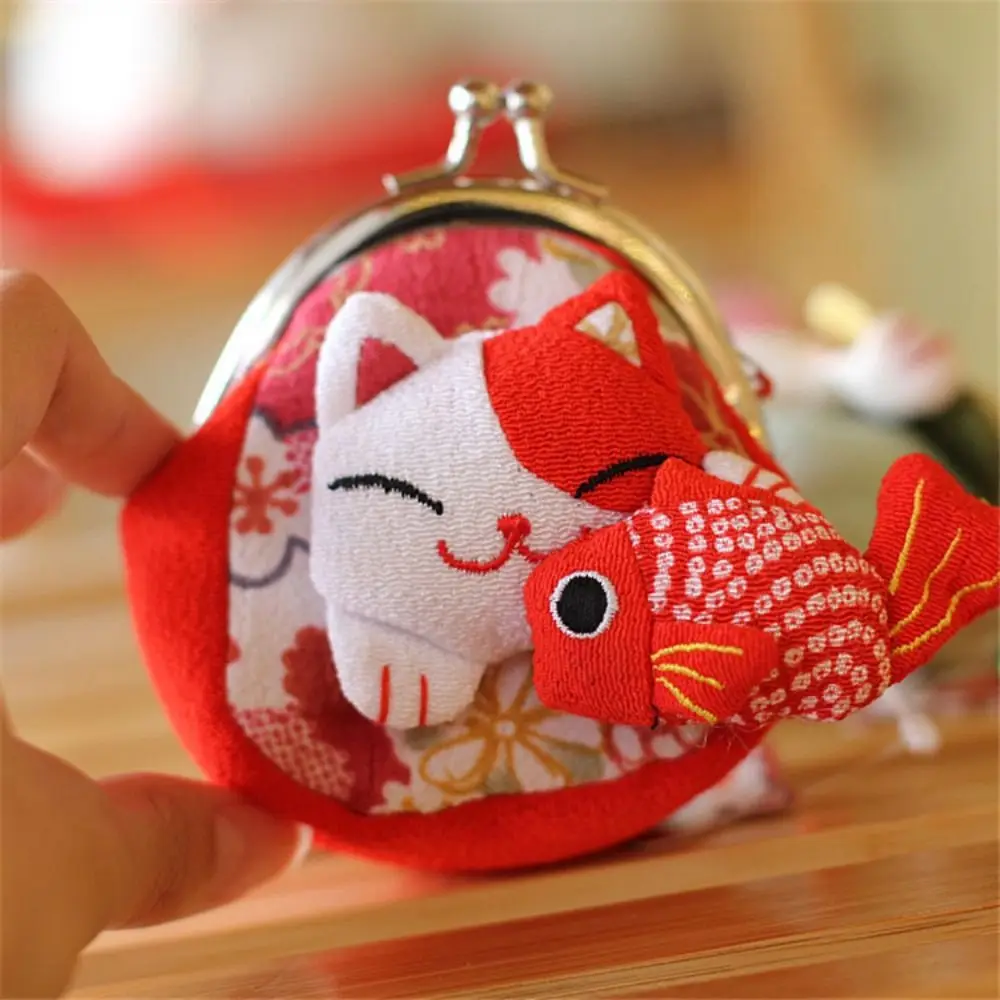Модный дизайн японский стиль кошелек для монет Maneki Neko кукольные кошельки клатч