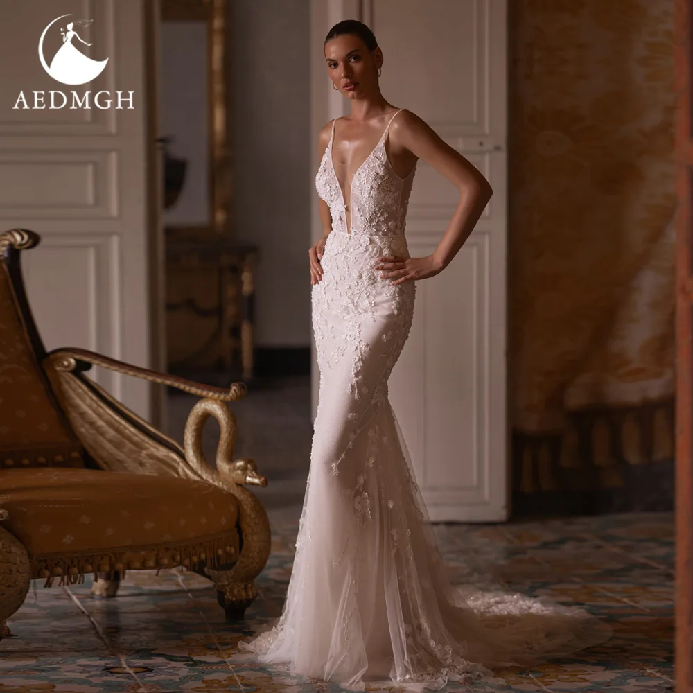 Женское свадебное платье-футляр Aedmgh изящное облегающее платье с вышивкой