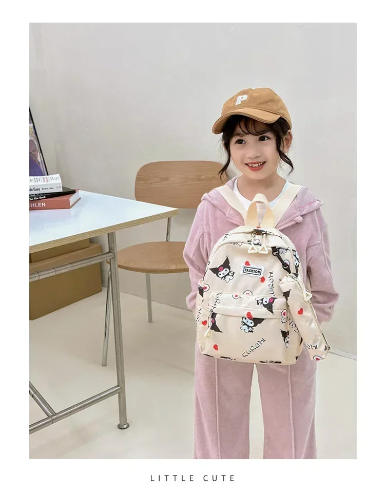 Sanrio Kuromi детские рюкзаки пенал школьная сумка с героями мультфильмов подарок на