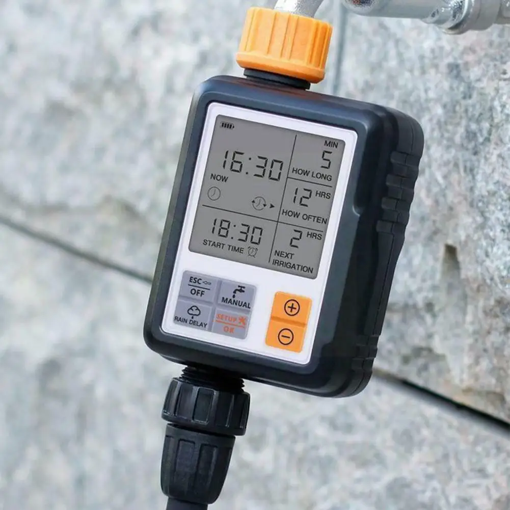 

Garden Watering Timer Garden Irrigation Contronller Timer Display Waterproof Screen Operated Automatic Large Battery Irriga P0o4