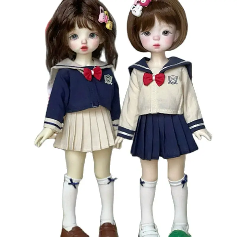 Комплект одежды для куклы 1/6 Yosd BJD [Топ + юбка носки] школьная форма масштаба